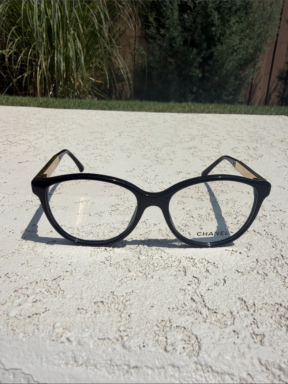 CHANEL 3279-Q c.622 Black/Gold Round
Eyeglass Frame 51-16-140